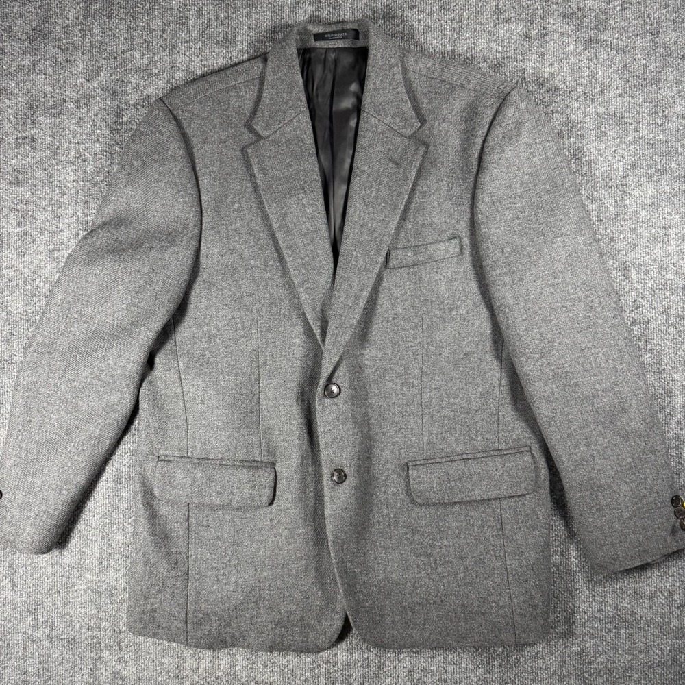 StudioSuits Hand Made, Gray, Wool, Tweed Blazer & Vest Combo! 48R